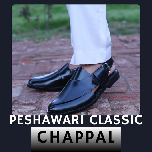 PESHAWARI CLASSIC CHAPPAL BLACK